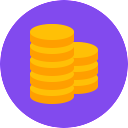 Free coins flat 128x128 icon & Download free icons for commercial use