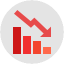 Free Downward Trend Icon Flat & Download free icons for commercial use