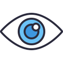Free eye outline filled 128x128 icon & Download free icons for commercial use