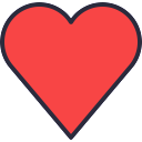 Free heart compact outline filled 128x128 icon & Download free icons for commercial use