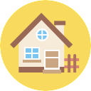 Free home flat 128x128 icon & Download free icons for commercial use