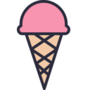 Free ice cream cone outline filled 128x128 icon & Download free icons for commercial use