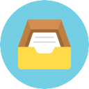 Free inbox flat 128x128 icon & Download free icons for commercial use