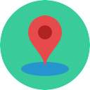Free location pin curvy flat 128x128 icon & Download free icons for commercial use