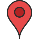 Free Location Pin Icon Curvy Outline Filled & Download free icons for commercial use