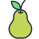 Free pear outline filled 128x128 icon & Download free icons for commercial use